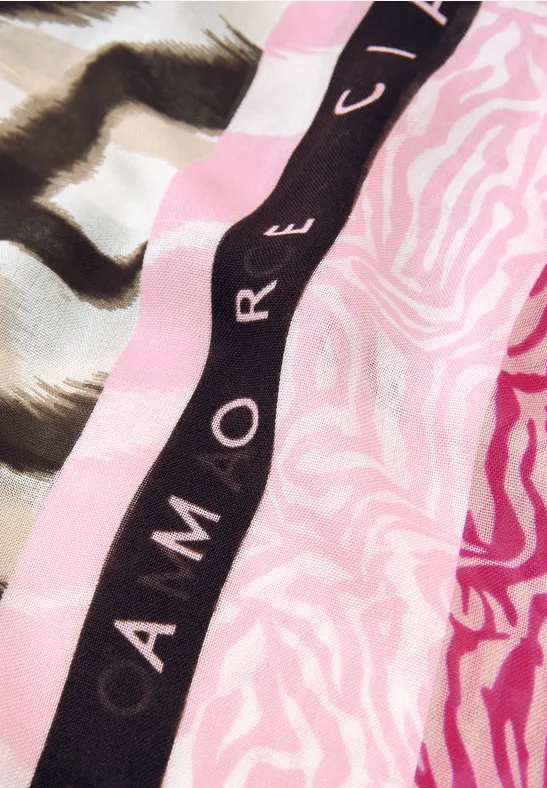 Loop-Schal aus Modal mit Mustermix magenta dream