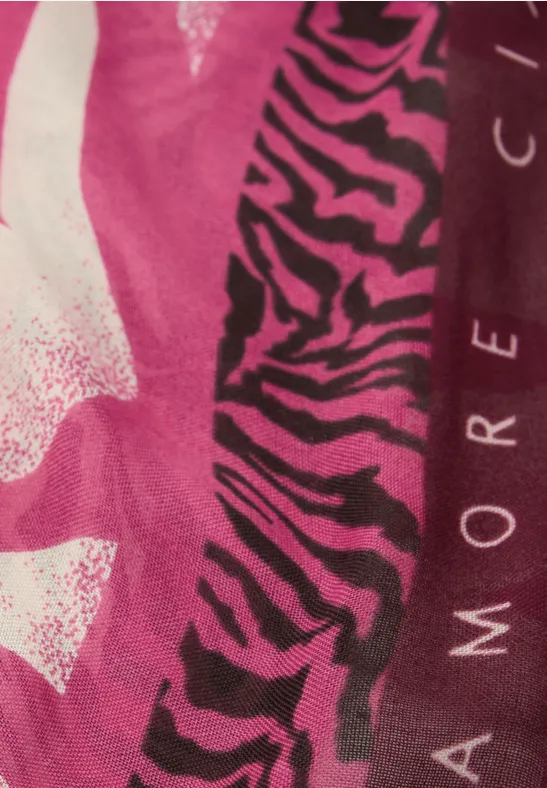 Tuch aus Modal mit Zebra-Print magenta dream