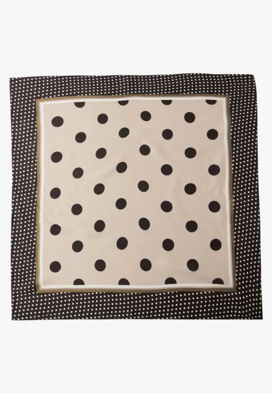 Nicki sjaal met stippenpatroon espresso brown