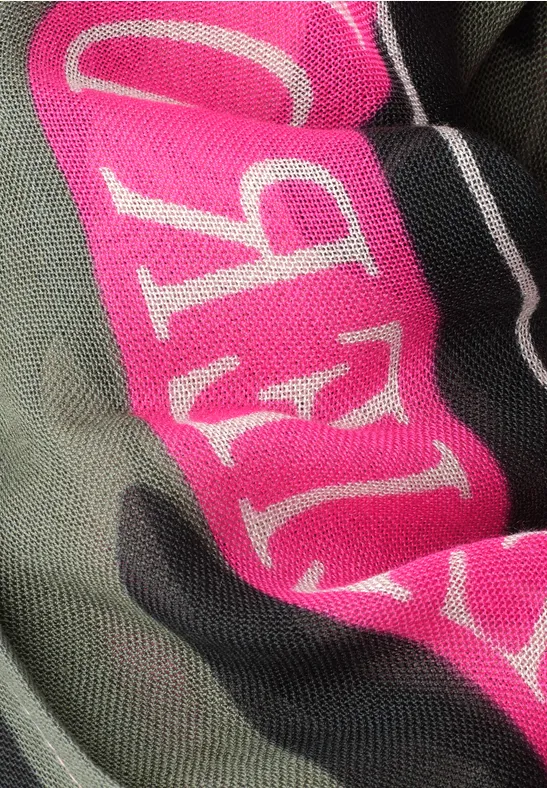 Szalik Loop z wzorem w liście deep bound green