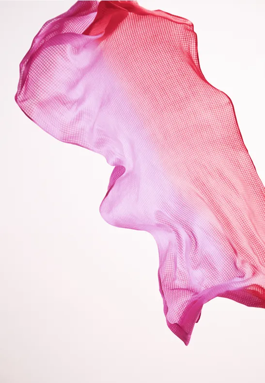 Sjaal met kleurverloop salsa red