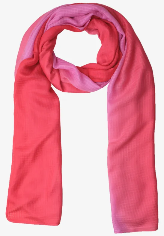 Sjaal met kleurverloop salsa red