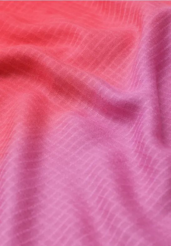 Sjaal met kleurverloop salsa red