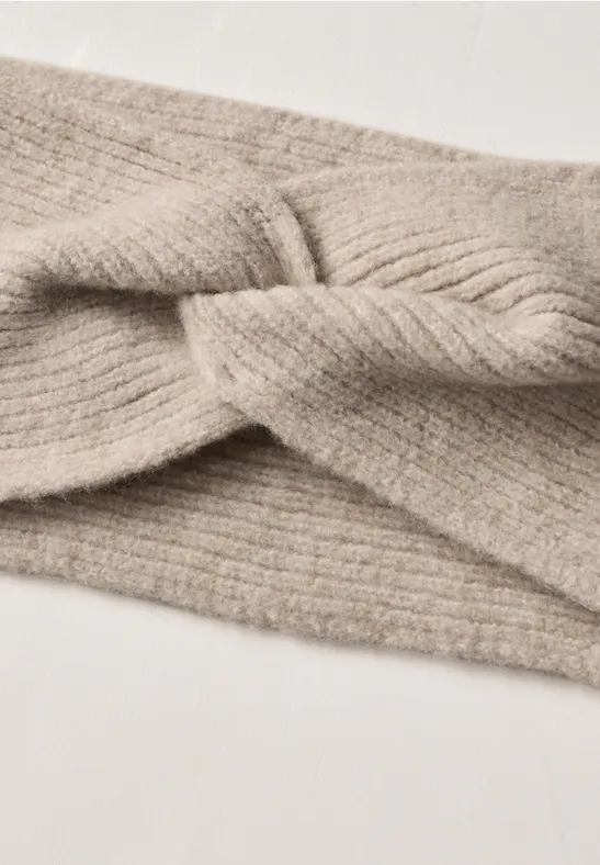 Feinstrick Stirnband in Unifarbe Soft Sand Mel.