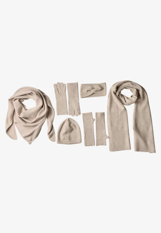 Feinstrick Stirnband in Unifarbe Soft Sand Mel.
