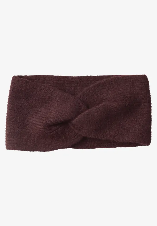 Feinstrick Stirnband in Unifarbe rustic rouge mel.