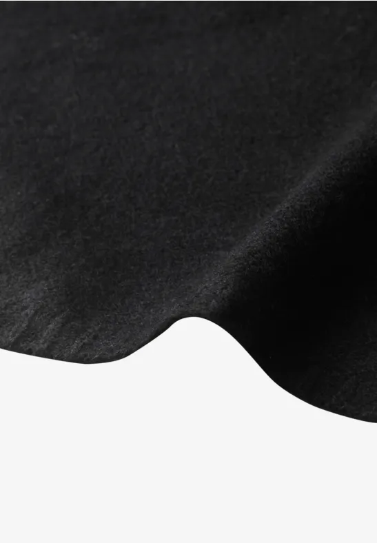 Feinstrick Dreieckstuch in Unifarbe Black