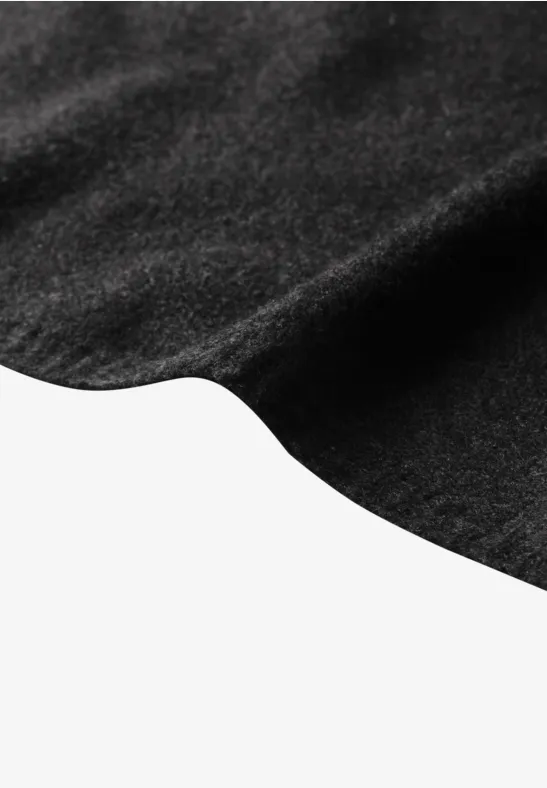 Feinstrick Dreieckstuch in Unifarbe anthracite melange