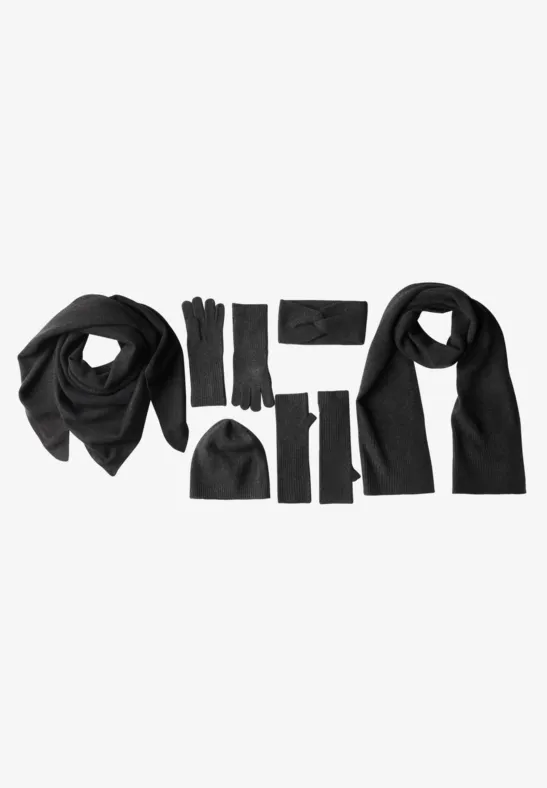 Feinstrick Dreieckstuch in Unifarbe anthracite melange