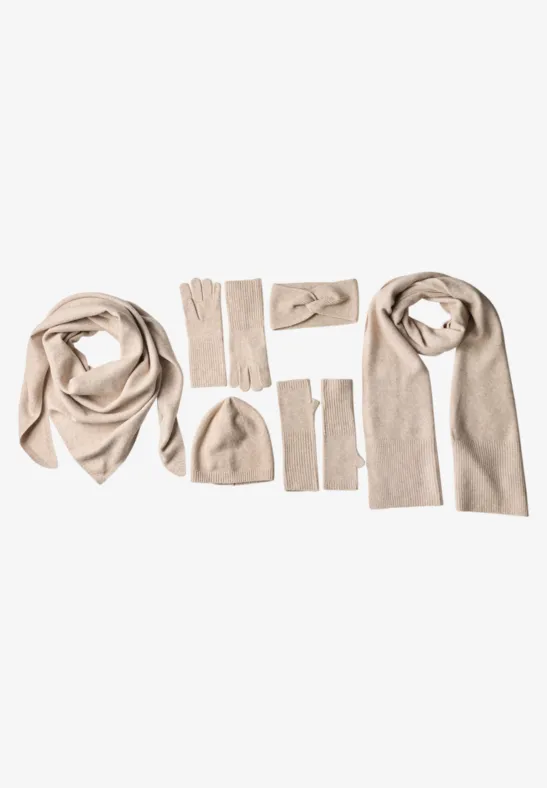 Feinstrick Armwärmer in Unifarbe Soft Sand Mel.