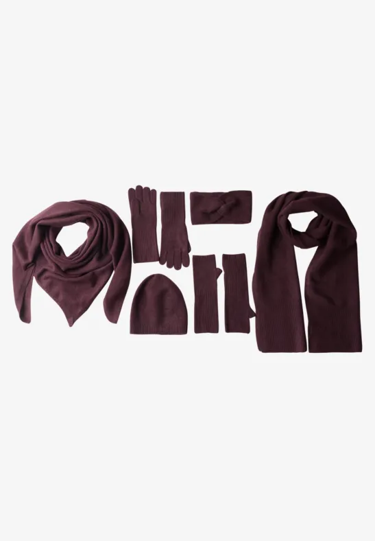 Feinstrick Armwärmer in Unifarbe rustic rouge mel.