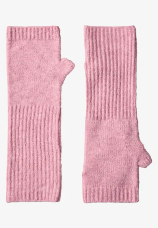 Feinstrick Armwärmer in Unifarbe vintage blush mel.