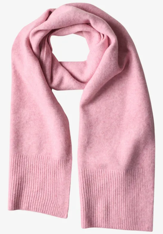Langer Feinstrickschal in Unifarbe vintage blush mel.