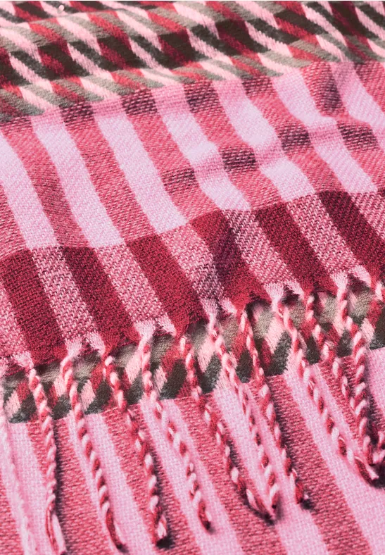 Foulard à motif pied-de-poule vintage red