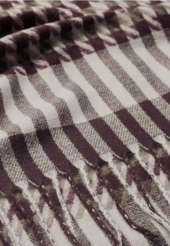 Echarpe à motif pied-de-Poule Muddy Mocha