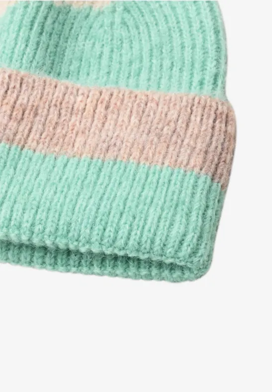 Bonnet à motif color block fresh sage mel.