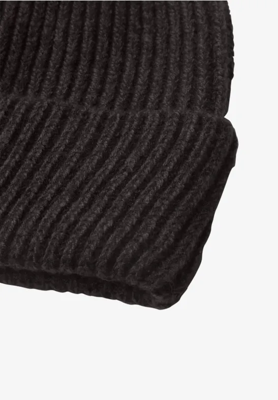 Bonnet à effet chiné Black