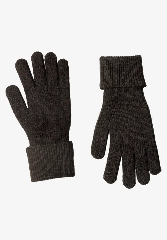 Handschuhe in Melange-Optik Black