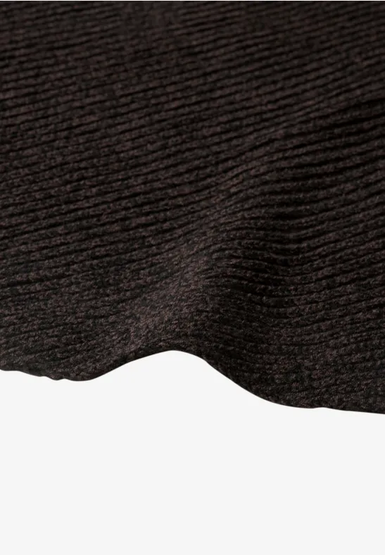 Dreiecksschal in Melange-Optik Black