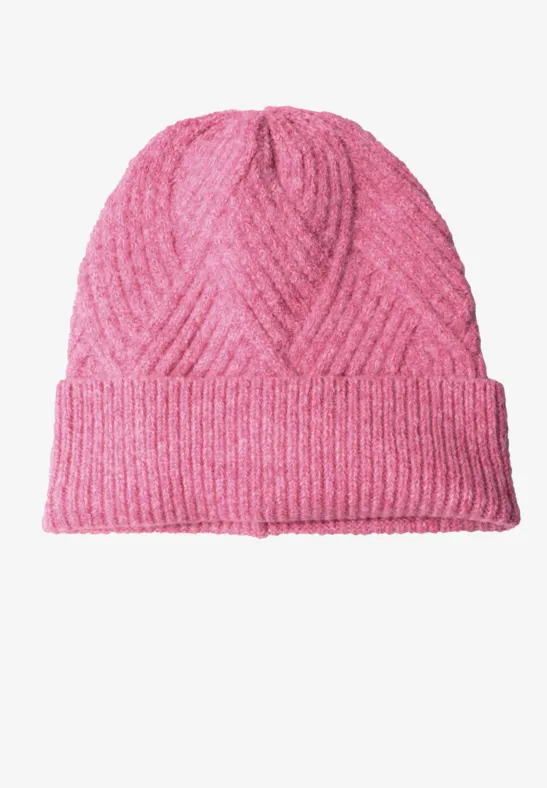 Bonnet à motifs tricotés warm blush mel.
