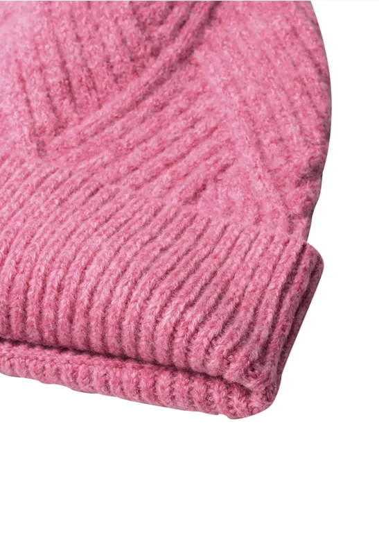 Bonnet à motifs tricotés warm blush mel.