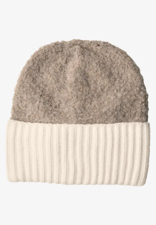 Bonnet en mélange bouclé Muddy Mocha