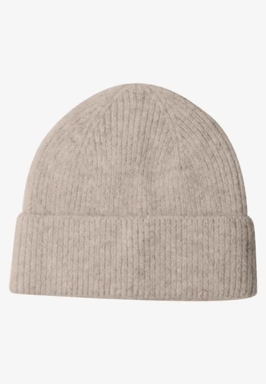 Beanie im Melange-Look barley beige mel.