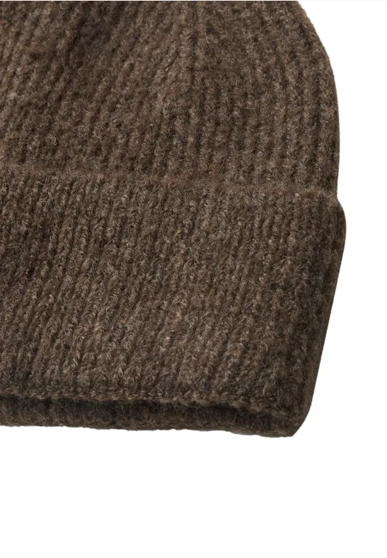 Beanie im Melange-Look auburn brown mel.
