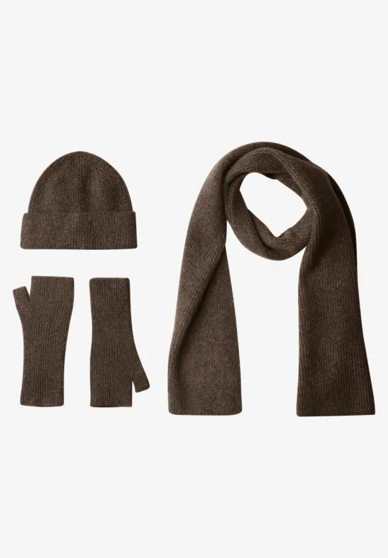 Beanie im Melange-Look auburn brown mel.