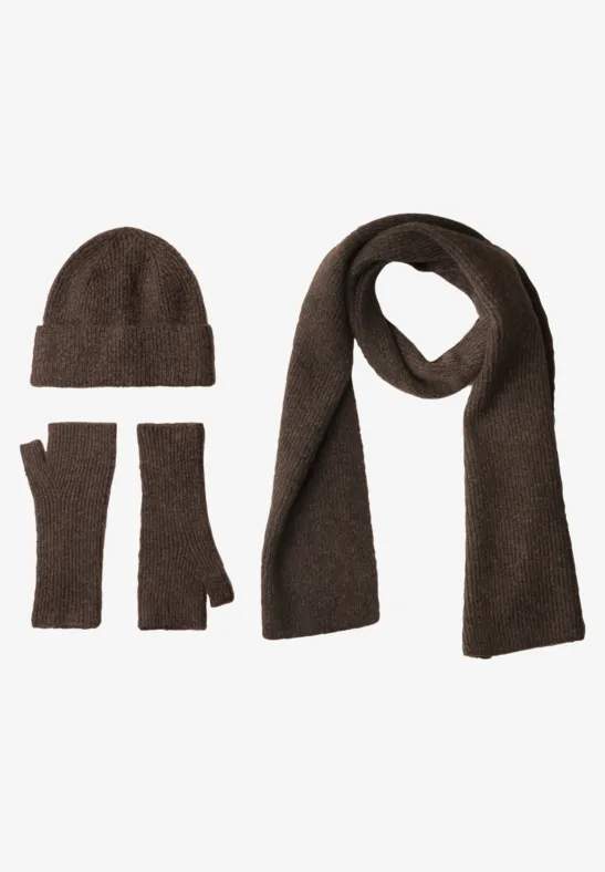 Armwärmer im Melange-Look auburn brown mel.
