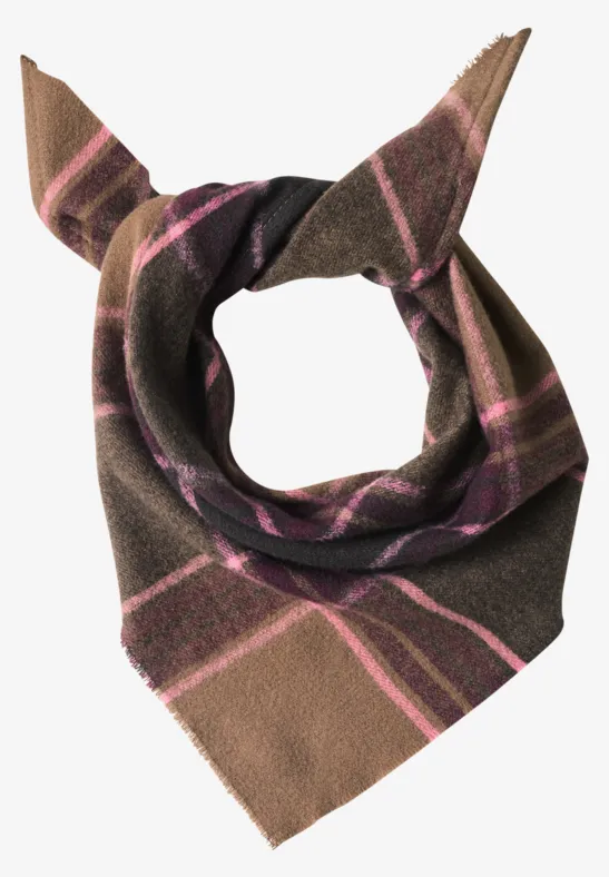 Dreieckstuch mit Karomuster rustic rouge