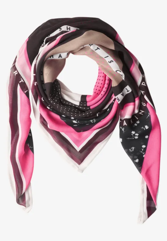 Foulard carré à imprimé graphique multicolor