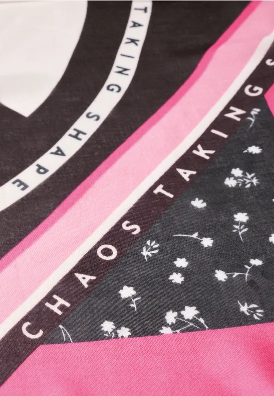 Foulard carré à imprimé graphique multicolor