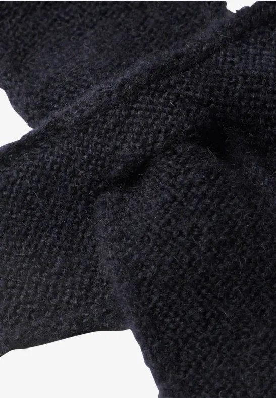 Mini-driehoekssjaal in effen kleur indigo night