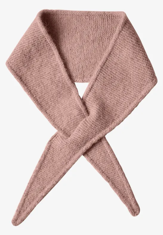 Mini-foulard triangulaire uni vintage blush mel.