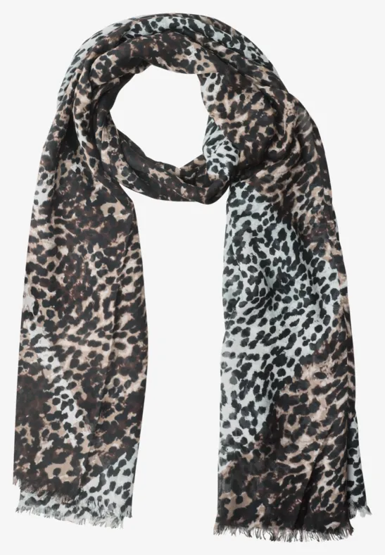 Schal im Leo-Look mit Argyle-Muster multicolor