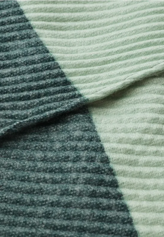 Écharpe bicolore à plis eucalyptus green