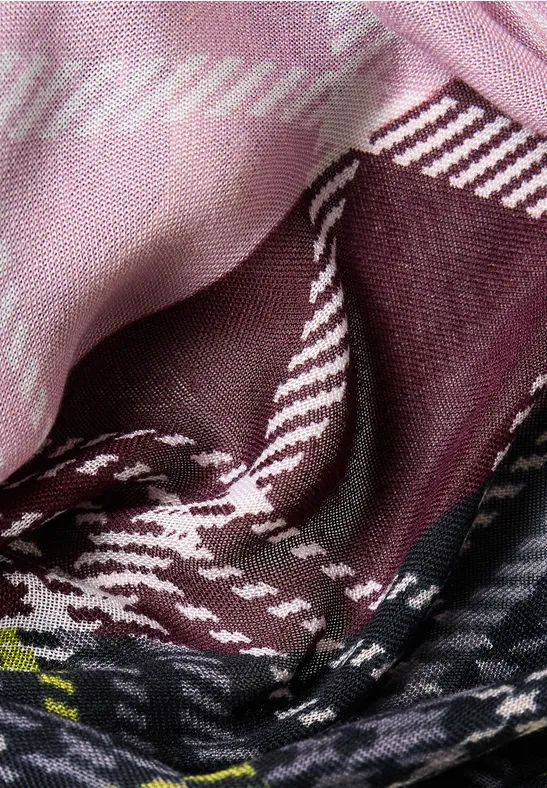Szalik typu Loop w kratkę multicolor