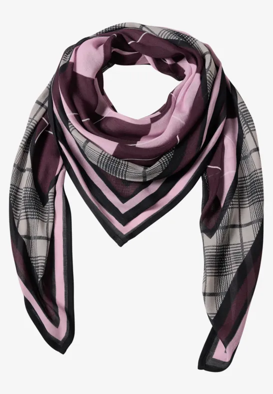 Tuch mit Argyle-Muster berry plum
