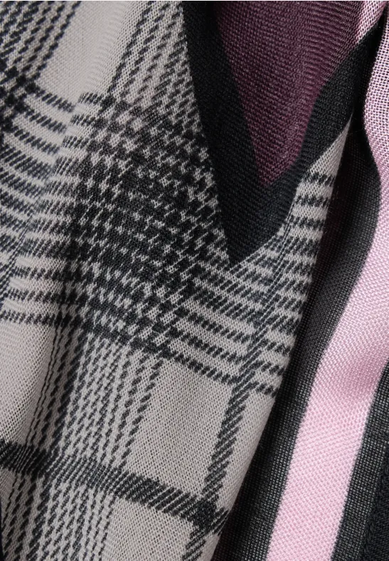 Tuch mit Argyle-Muster berry plum