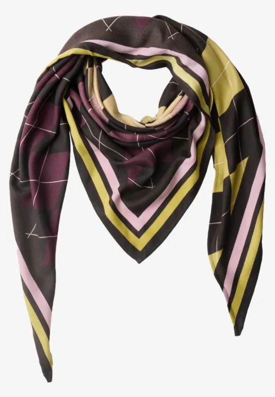 Dreieckstuch mit Argyle-Muster multicolor