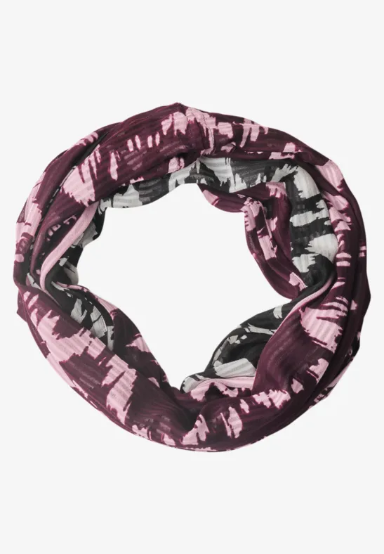 Loop-Schal mit Struktur und Print Black