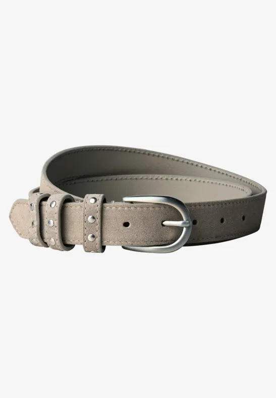 Velorus riem met klinknagels pastel sand