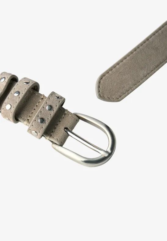Velorus riem met klinknagels pastel sand