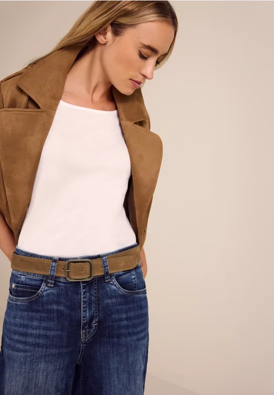 Boho Velours Gürtel cognac