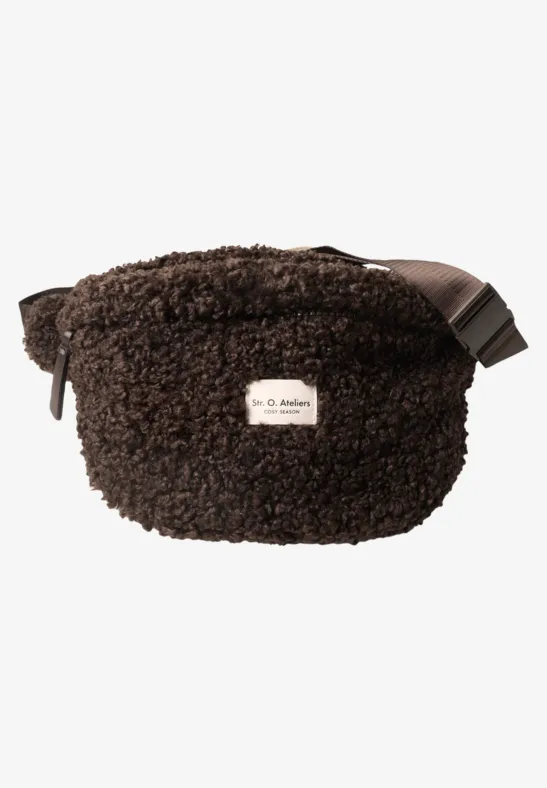 Teddy-Umhängetasche in Unifarbe auburn brown