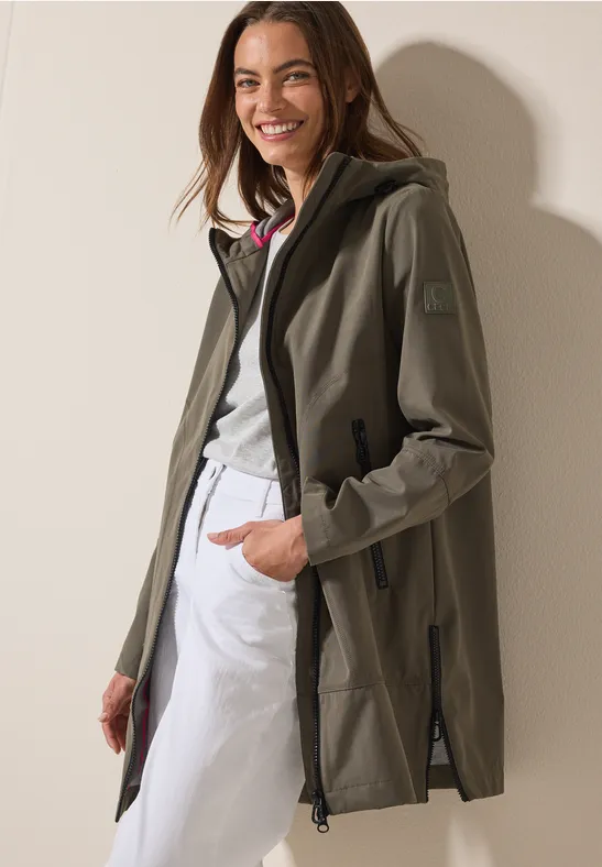 Manteau en coton golden khaki