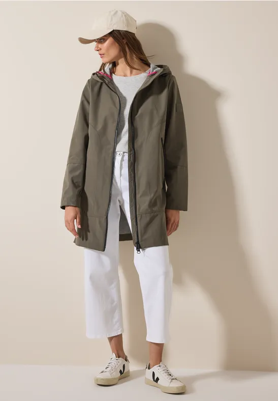 Manteau en coton golden khaki