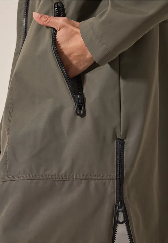 Manteau en coton golden khaki