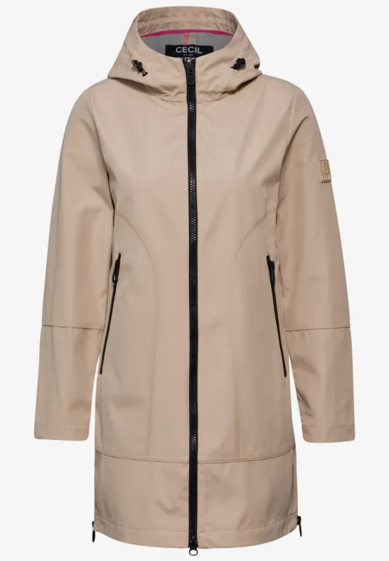 Manteau en coton creamy almond beige
